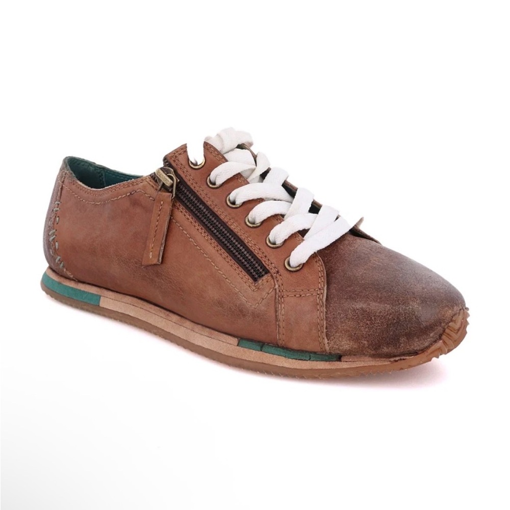 Roan Bed/Stu Maudt Pecan Leather and Suede Sneakers - Picture 3 of 10